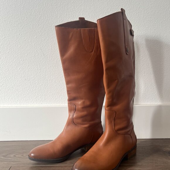 Sam Edelman Penny Boots Whiskey Leather Size 8 (Athletic Fit/Wide Calf) NWOB - Picture 2 of 7